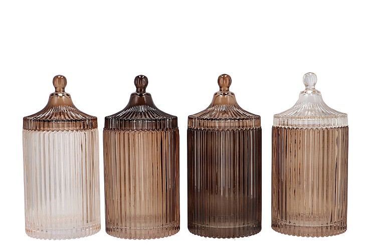 BICOLORE NATURAL BROWN MIX JARS ASS 11X22CM