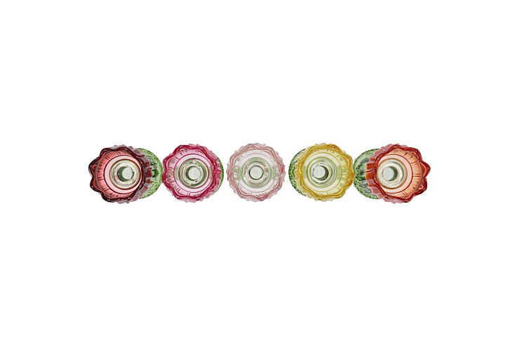 BICOLORE MULTI COLOR MIX TULIP VASE ASS 7X18CM