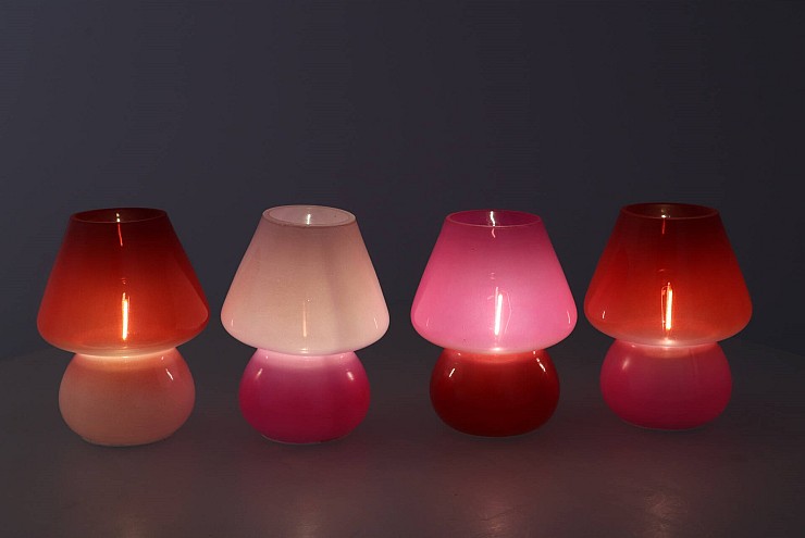 BICOLORE DUTCH PINK MIX LED MUSHROOM ASS 12X15CM