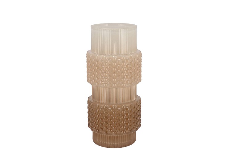 MAE COZY SAND VASE STRUCTURE TRICOLOR 12X12X26CM