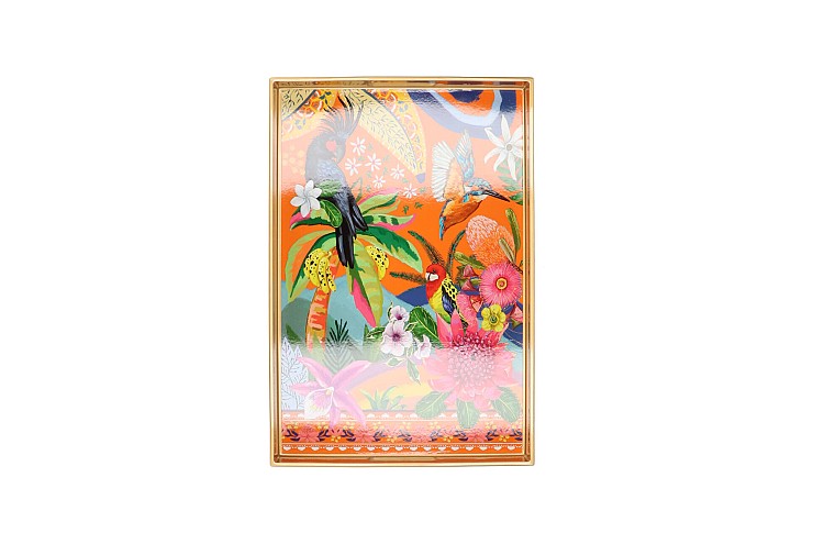 MELAMINE FULL COLOR PLATE RECTANGLE 40X26X4CM NM