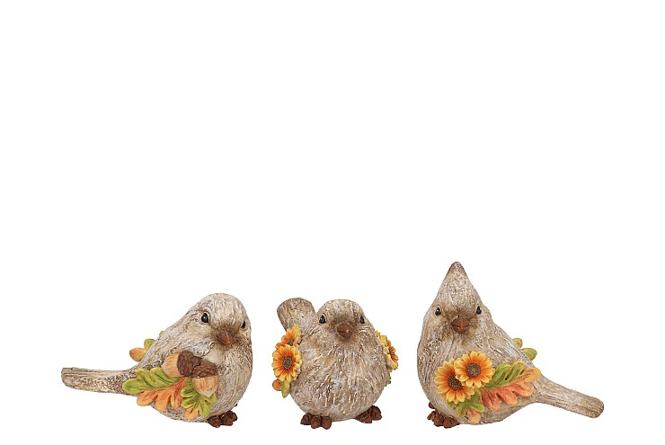 WONDERLAND MULTI COLOR BIRD SUNFLOWER ASS 11X7X9CM