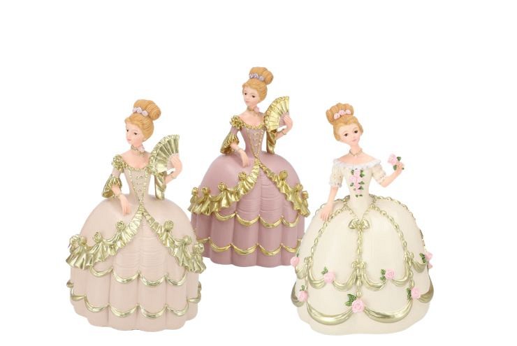LESLY MULTI COLOR PRINCESS BEAUTY ASS 14X14X21CM