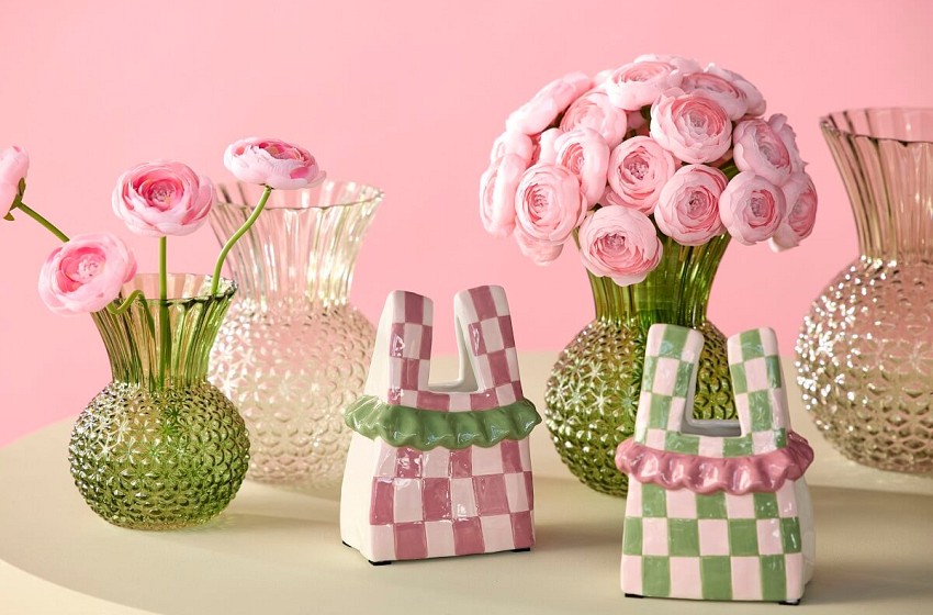 moederdag decoratie vaasjes