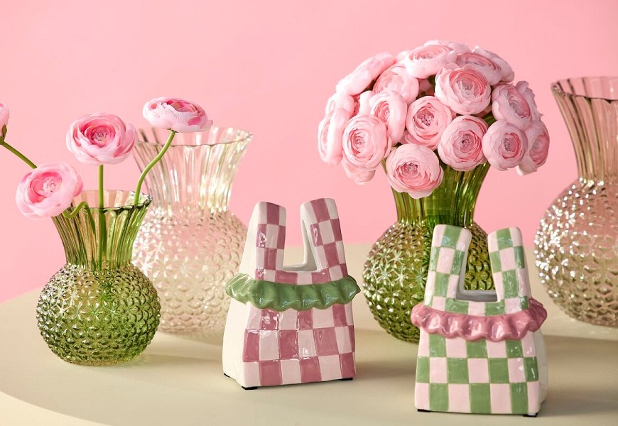 moederdag decoratie vaasjes