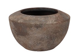 BALI INDONESIAN GREY BOWL D25X16CM