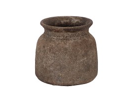 BALI INDONESIAN GREY JUG 17X16CM