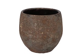 BALI INDONESIAN GREY POT 20X18CM