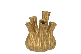 AGLIO GOLD VASE 13X16CM