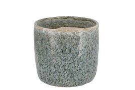 IRON STONE BLUE GLAZED POT 13X13CM NM