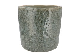 IRON STONE BLUE GLAZED POT 21X19CM NM