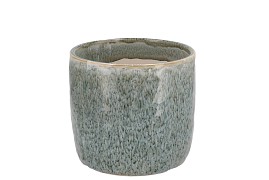 IRON STONE BLUE GLAZED POT 12X11CM NM
