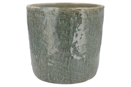 IRON STONE BLUE GLAZED POT 30X28CM NM