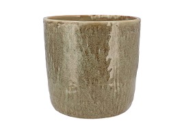 IRON STONE SAND GLAZED POT 19X17CM