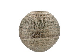 INGA JADA GREEN OVAL VASE ACTIVE GLAZE WAVE 23X10X22CM NM