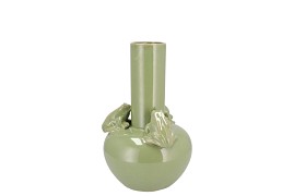 FROG PISTACHE VASE TUBE 14X14X19CM NM