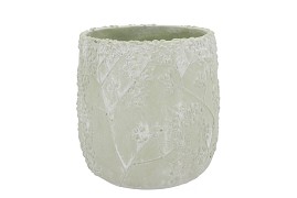 ALASKA GYPSY GREEN WHITEWASH POT 20X20X19CM NM