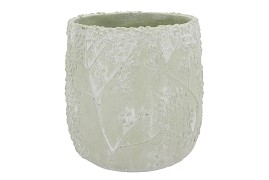 ALASKA GYPSY GREEN WHITEWASH POT 23X23X24CM NM