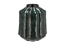 KIRAN MAJESTIC DARK GREEN VASE 26X26X31CM NM
