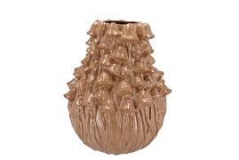 MILOU SCOTTISH SAND FUNGI VASE 28X28X35CM NM