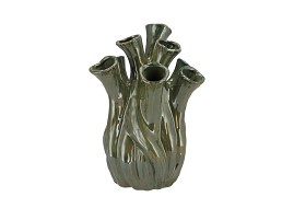 MILOU MAJESTIC GREEN VASE AGLIO ORGANIC 22X22X29CM