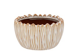 ELLA WHITE POT ROUND 16X16X9CM