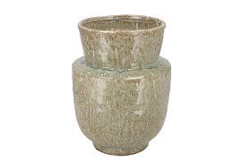 IRON STONE SAND VASE 24X24X31CM