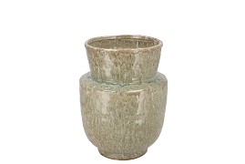 IRON STONE SAND VASE 18X18X22CM
