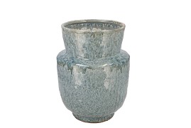 IRON STONE BLUE VASE 21X21X27CM NM