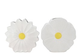 BLOOM WHITE VASE DAISY ASS 40X11X40CM NM