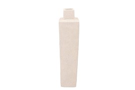 LISBOA WHITE VASE CUBE 11X11X45CM NM