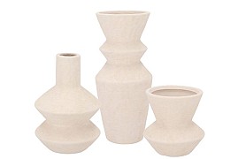 LISBOA WHITE VASE BUBBLE S/3 11X11/11X16/10X24