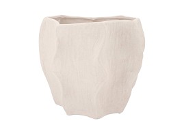 LISBOA WHITE POT WAVE 30X30X26CM