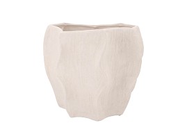 LISBOA WHITE POT WAVE 23X23X20CM