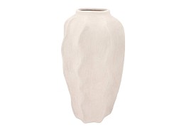LISBOA WHITE VASE WAVE 26X26X50CM