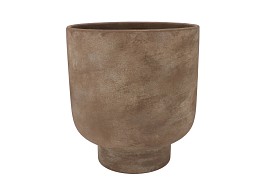 FLORENCE ANTIQUE BRONZE POT ROUND 23X23X26CM