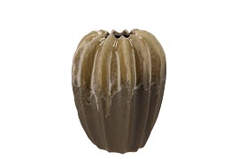 DION BROWN VASE STRUCTURE 17X17X18CM