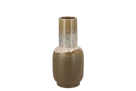 DION BROWN VASE LONG NECK 13X12X25CM