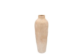 FLORENCE ANTIQUE GOLD WHITE VASE LONG 12X12X35CM