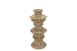 MAYSA GREEN VASE TOWER 13X13X30CM