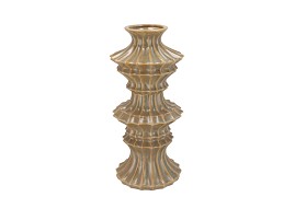 MAYSA GREEN VASE TOWER 19X19X40CM