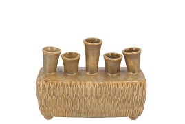 MAYSA GREEN VASE RECTANGLE 20X9X16CM