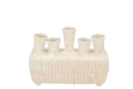 MAYSA OFFWHITE VASE RECTANGLE 20X9X16CM