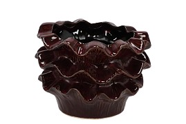 GINA BURGUNDY POT 20X20X13CM