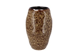 DANA BROWN CAT EYE VASE 19X19X30CM