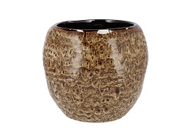 DANA BROWN CAT EYE POT 21X21X18CM