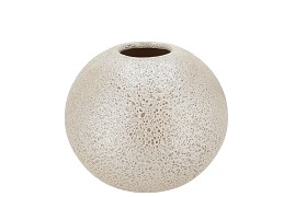 DANA WHITE PEARL MOONFACE VASE 20X20X25CM
