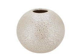 DANA WHITE PEARL MOONFACE VASE 25X25X30CM