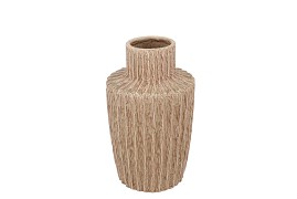 CODY BROWN VASE STRIPE 15X15X21CM