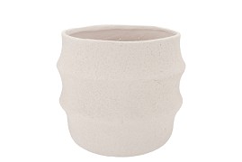 CASCAIS WHITE POT 25X25X22CM